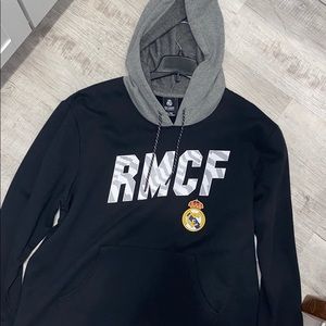 REAL MADRID BLACK HOODIE soccer Sweatshirt